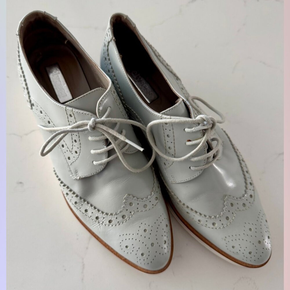 Elysess Loafer Baby Blue Dress Shoes – Size 38
